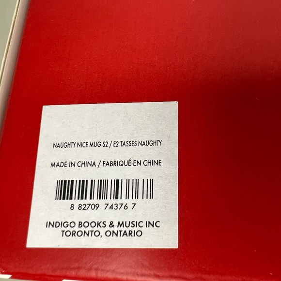 NEW Indigo NAUGHTY & NICE Christmas MUG GIFT SET OF TWO(2) ~ 14 oz - Picture 6 of 9